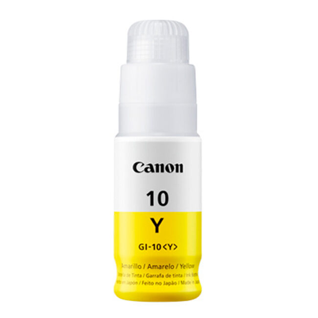 Botella de Tinta Canon GI10Y Color Amarillo