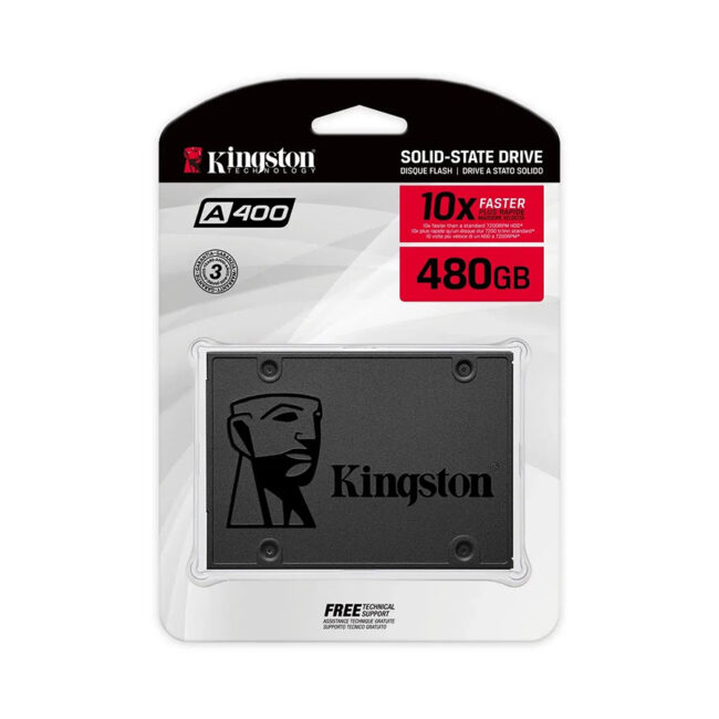 Disco Duro Sólido SSD 480GB Kingston A400 SATA 6Gb/s 2.5"