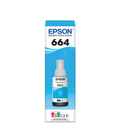 Botella de Tinta EPSON T664220, Color Cian